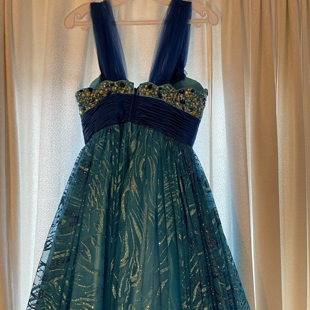 Teal Blue Prom/Homecoming/Pageant Dress - Picture 8 of 11